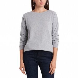 1.State Grey Heather Cross Back Cozy Top Size Small NWT